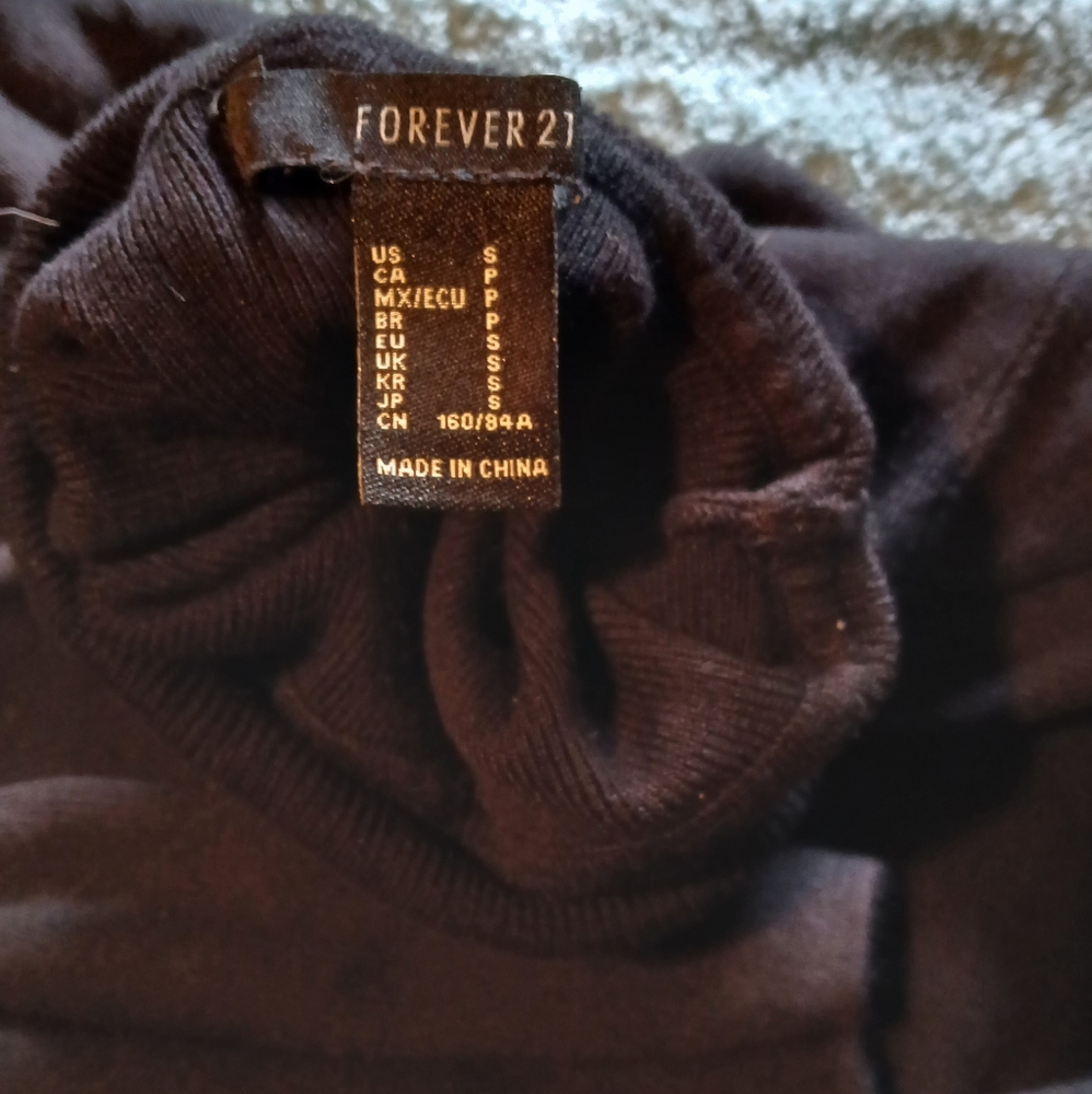 Women's black long sleeve turtleneck